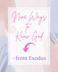 9 Ways to Know God–from Exodus